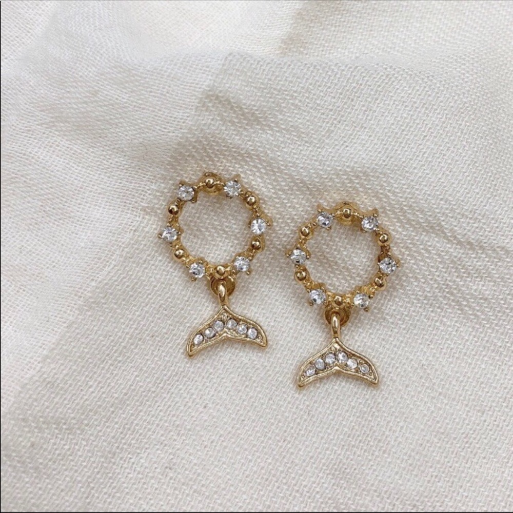 Mermaid Dainty Gold Earrings